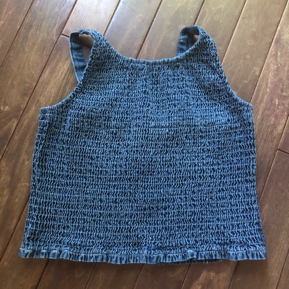 Fits Adult! Vintage Smocked Denim Blouse - Picture 4 of 12